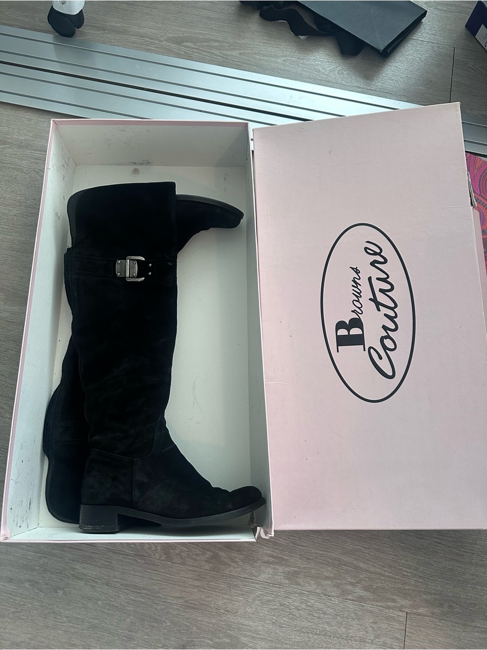 Black Suede over the knee boots